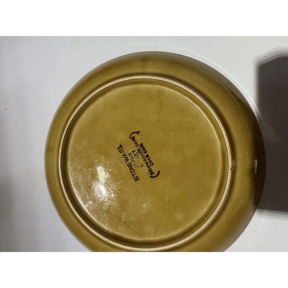 VTG Japan Honey Stoneware Saucer Plates Set Replacement Mid-Century Modern 1970s